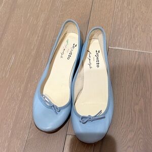 repetto x free people blue ballet flats